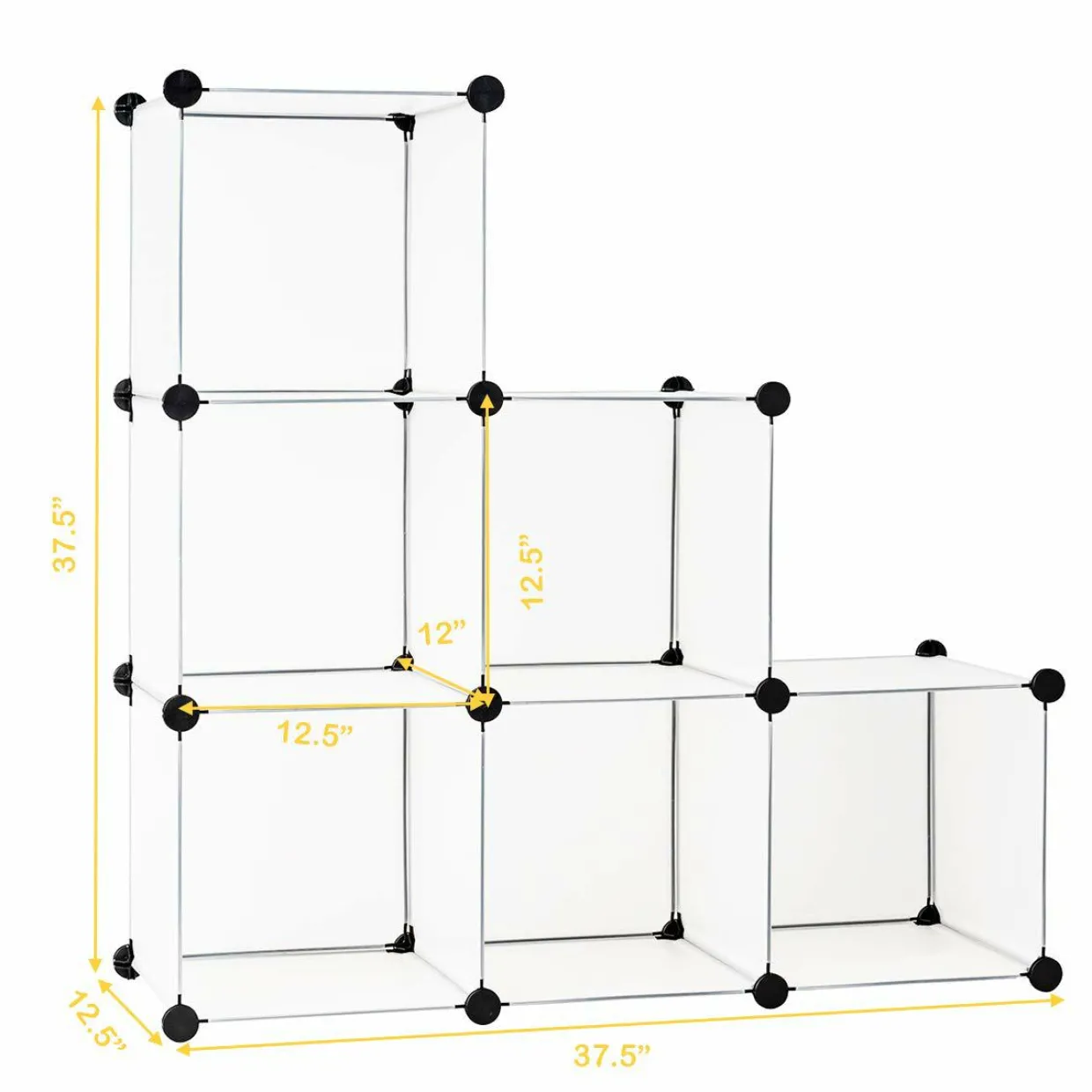 Tangkula 6 Cubes Storage Organizer, DIY Plastic PP Closet Cabinet