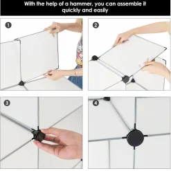 Tangkula 6 Cubes Storage Organizer, DIY Plastic PP Closet Cabinet