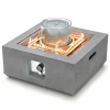 Tangkula 28" Fire Pit Table with Fountain, 50,000 BTU Square Fire Table with Stainless Steel Burner