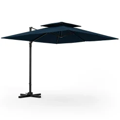 TANGKULA 9.5 FT Cantilever Patio Umbrella, Outdoor Square Offset Umbrella with 360-degree Rotation