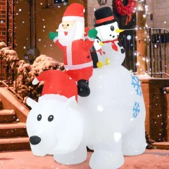 Tangkula 8 FT Christmas Inflatable Santa Claus
