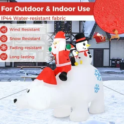 Tangkula 8 FT Christmas Inflatable Santa Claus