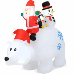 Tangkula 8 FT Christmas Inflatable Santa Claus