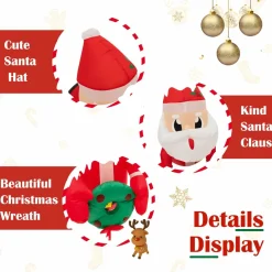 Tangkula 3.5 FT Christmas Lighted Inflatable Santa Claus Broke Out from Window