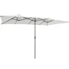 TANGKULA 15 FT Double-Sided Patio Umbrella with Crank Handle