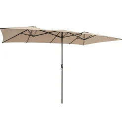 TANGKULA 15 FT Double-Sided Patio Umbrella with Crank Handle