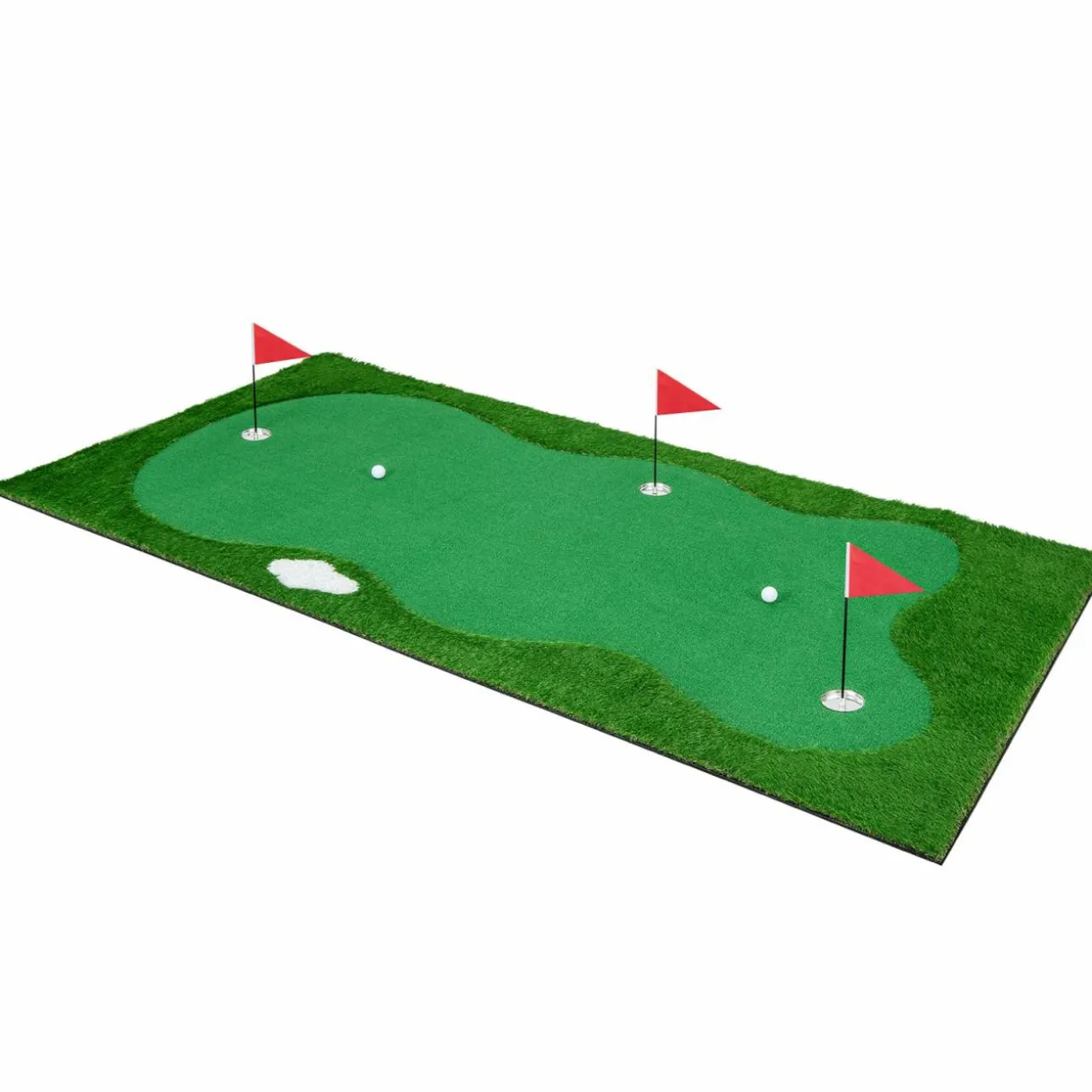 Tangkula 10 FT Golf Putting Green, Large Professional Golf Training Mat with Realistic Artificial Grass Turf