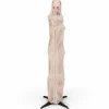 Tangkula 6 FT Halloween Animated Standing Mummy, Life Size Animatronic Mummy with LED Red Glowing Eyes