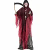 Tangkula 8 FT Halloween Animatronics Standing Grim Reaper, Voice Activated Reaper with Lighted Eyes & Creepy Sounds