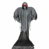 Tangkula 12.1 ft Halloween Hanging Reaper w/Wings, Voice Activated Animatronic Ghost w/Lighted Eyes & Terrifying Sounds
