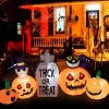 Tangkula 8 FT Halloween Inflatable Pumpkin Patch with Tombstone & Black Cat