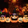 Tangkula 8 Ft Halloween Inflatable Pumpkin Family, Waterproof Halloween Yard Decoration with Built-in LED Lights, Sandbag