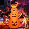 Tangkula 8 FT Halloween Inflatable Pumpkin, 4 Pumpkins Stack Halloween Decorations