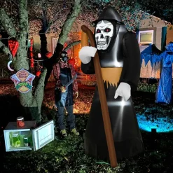 Tangkula 8 FT Halloween Inflatable Grim Reaper