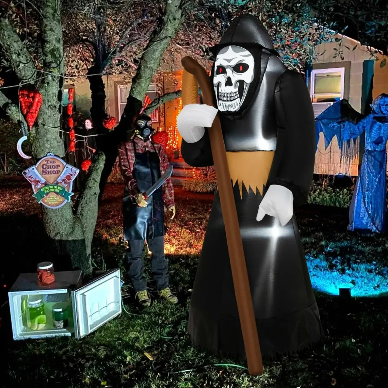 Tangkula 8 FT Halloween Inflatable Grim Reaper