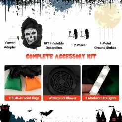 Tangkula 8 FT Halloween Inflatable Grim Reaper