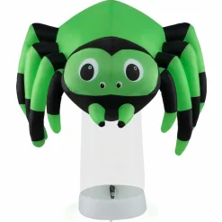 Tangkula 6 FT Halloween Inflatable Spider with Multi-Color Rotating Light