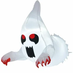 Tangkula 3.3 FT Halloween Inflatable Ghost Broke Out from Window