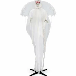 Tangkula 8.3 ft Halloween Standing Haunted Angel, Voice Activated Animatronic Ghost w/Lighted Eyes