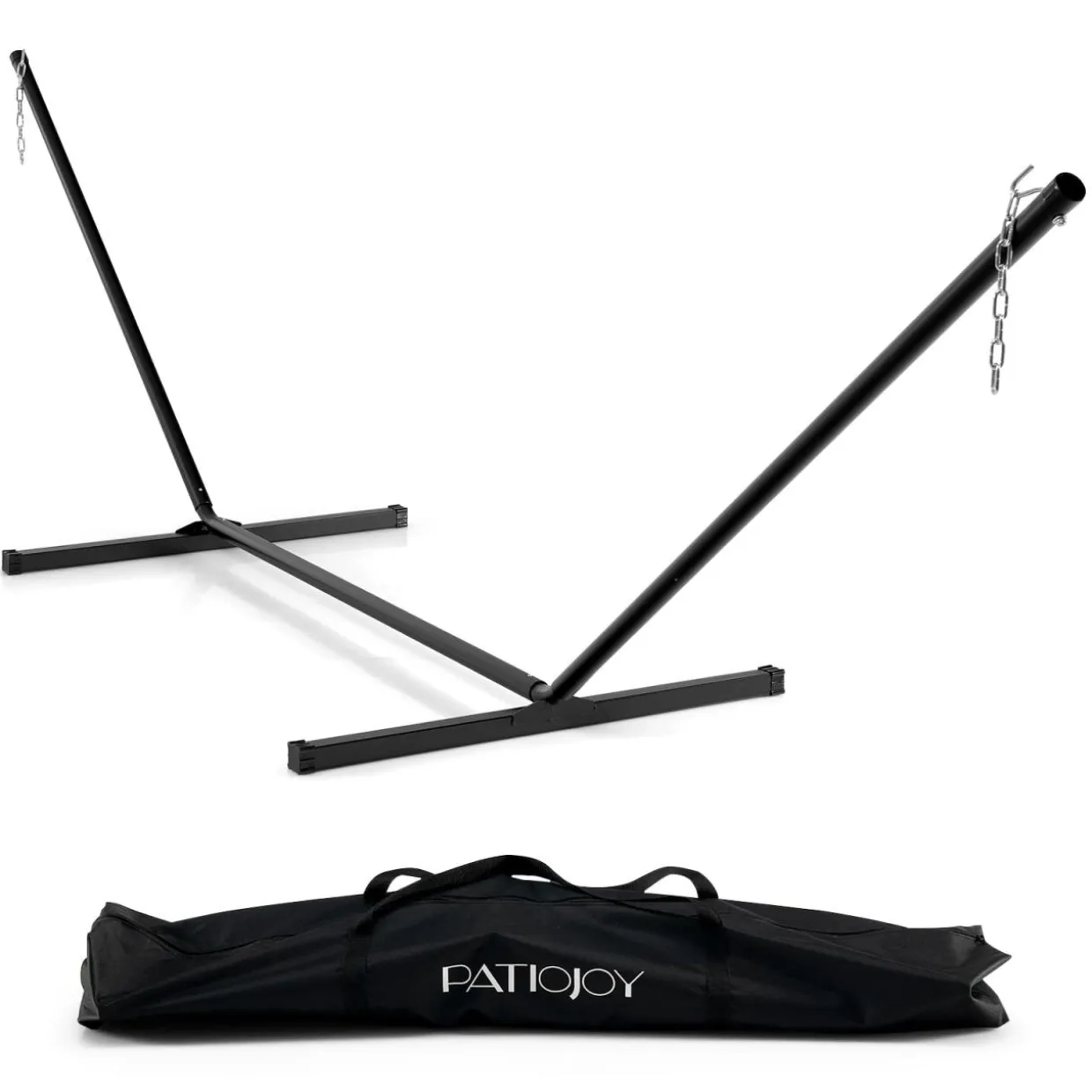 Tangkula 12.5 ft Hammock Stand Only, 2 Person Heavy Duty Steel Hammock Frame with 2 Hanging Chains