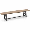 Tangkula 6 FT HDPE Outdoor Bench, Extra Long Patio Picnic Bench for 3-4 People, 1100 lbs Weight Capacity