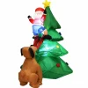 Tangkula 6 FT Inflatable Christmas Tree with Santa Claus & Dog