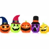 Tangkula 9 FT Inflatable Halloween Pumpkin Patch Family, Blow up Yard Decoration with Built-in LED Lights and Witch Hats