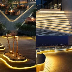 Tangkula 100 FT LED Rope Lights, Waterproof & Cuttable LED Strip Rope Lights