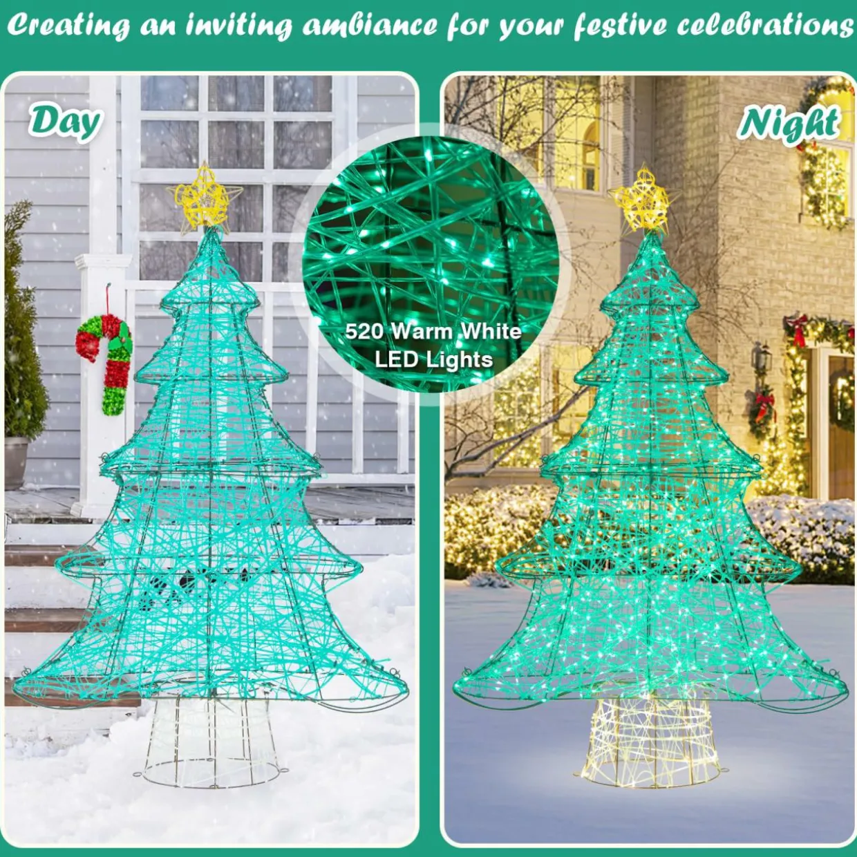 Tangkula 4 FT Lighted Artificial Christmas Tree