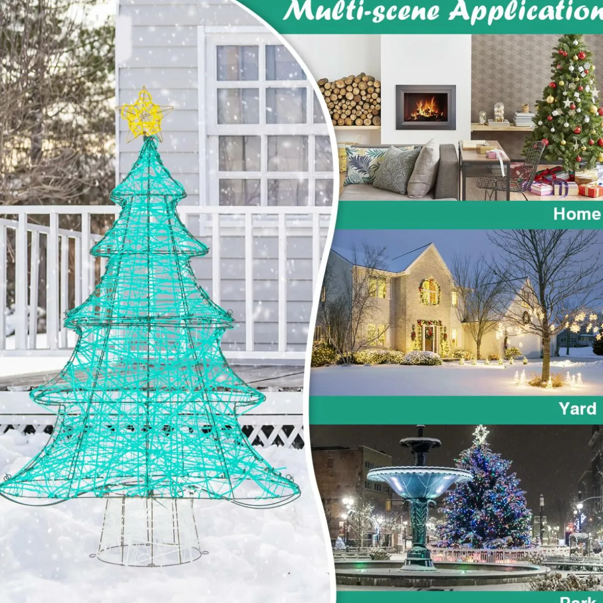 Tangkula 4 FT Lighted Artificial Christmas Tree