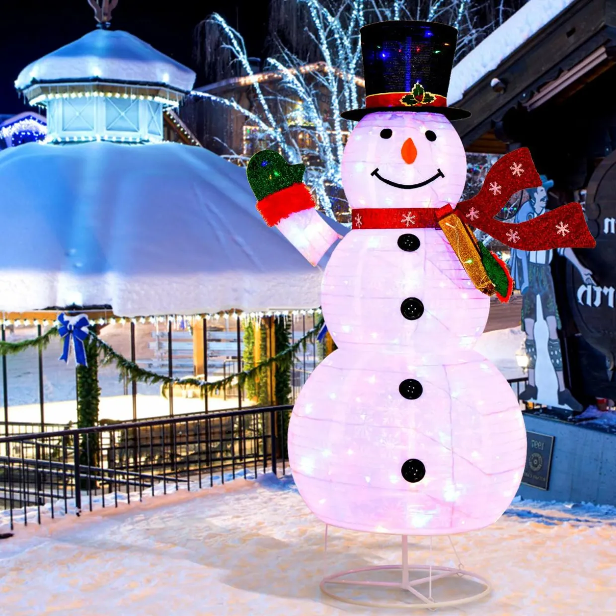 Tangkula 6 FT Lighted Christmas Snowman