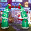 Tangkula 11 FT Lighted Christmas Inflatable Archway Decoration