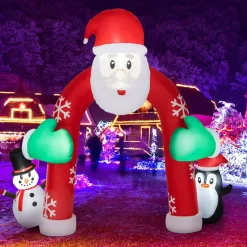 Tangkula 10 FT Lighted Christmas Inflatable Archway