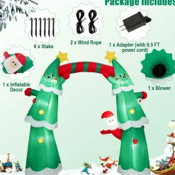Tangkula 11 FT Lighted Christmas Inflatable Archway Decoration
