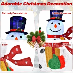 Tangkula 6 FT Lighted Christmas Snowman