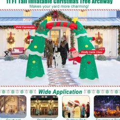Tangkula 11 FT Lighted Christmas Inflatable Archway Decoration