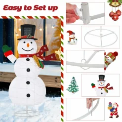 Tangkula 6 FT Lighted Christmas Snowman