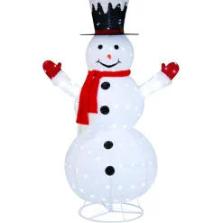 Tangkula 6 FT Lighted Christmas Snowman, Outdoor Pop-up Snowman Figure w/200 Lights
