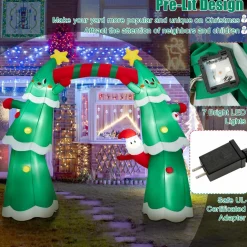 Tangkula 11 FT Lighted Christmas Inflatable Archway Decoration