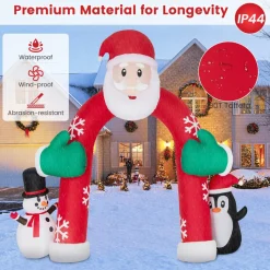 Tangkula 10 FT Lighted Christmas Inflatable Archway