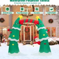 Tangkula 11 FT Lighted Christmas Inflatable Archway Decoration