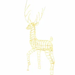 Tangkula 6 FT Lighted Christmas Reindeer, 3D Buck Xmas Decoration with 300 Warm White LED Lights