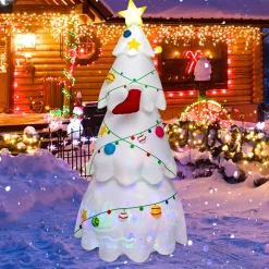 Tangkula 8 FT Lighted Inflatable Christmas Tree