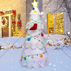 Tangkula 8 FT Lighted Inflatable Christmas Tree