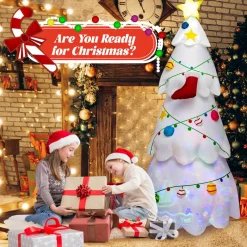 Tangkula 8 FT Lighted Inflatable Christmas Tree