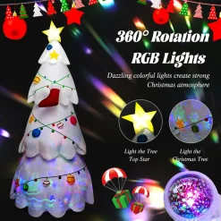 Tangkula 8 FT Lighted Inflatable Christmas Tree