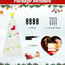 Tangkula 8 FT Lighted Inflatable Christmas Tree