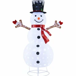 Tangkula 6 FT Lighted Pop-Up Christmas Snowman, Indoor Outdoor Christmas Decoration with 180 Pre-Lit LED Lights
