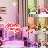 Tangkula 5.6 FT Multi-Color Changing Lighted Christmas Tree Neon Sign
