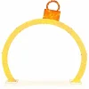 Tangkula 10.5 FT Outdoor Christmas Lighted Archway with Gold Ornament Cap